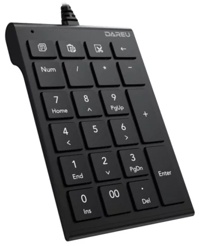 Клавиатура проводная Dareu LK22 Black, черный, цифровой блок, Numpad (LK22 BLACK) фото 2