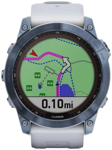 Смарт-часы Garmin Fenix 7X 1.4 корп.синий рем.белый (010-02541-15) фото 7