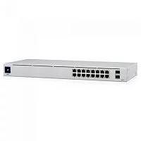 Коммутатор/ 16-port, Layer 2 PoE switch with a silent, fanless cooling system.42W total PoE availability (USW-16-POE)