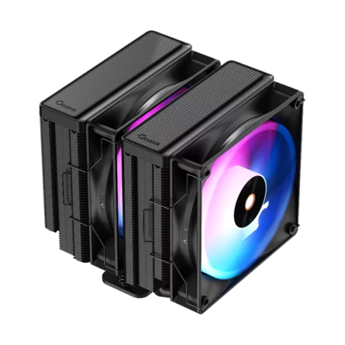 Кулер для процессора Ocypus Delta A62 BK ARGB, 2x120mm ARGB FAN, Top Panel, 6 HEAT PIPES, 4-PIN PWM, 500-2000 RPM, 29DBA, HYDRO BEARING, LGA115X/1200/1700/18XX, AM4/AM5