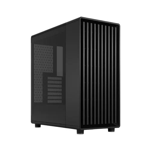 Корпус Компьютер без блока питания/ Case Fractal Design North TG Momentum Edition, Midi-Tower, 3x120mm, 2xUSB-A 3.2 + 1xUSB 3.2 Type-C ATX, mATX, mITX Wood panel, Black (FD-C-NOR1C-05)