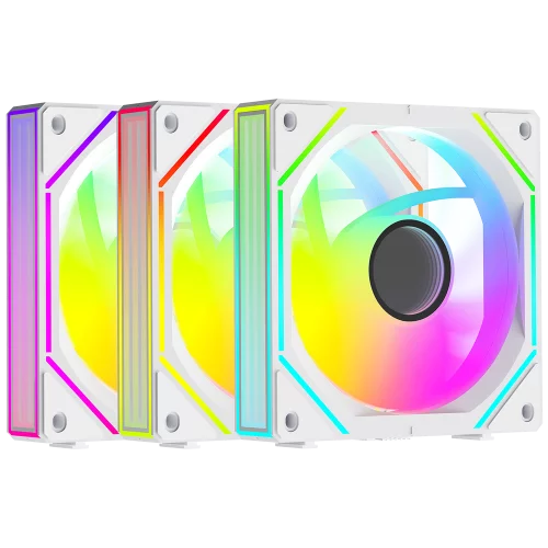 Вентилятор Fan Ocypus Gamma F12 UNI WH ARGB REVERSE BLADE 3 IN 1 / White/ PWM (GAMMA-F12-WH3AM01U-GL)