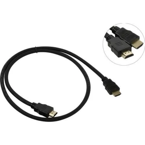 Exegate EX287729RUS Кабель HDMI ExeGate EX-CC-HDMI2-1.0 (19M/ 19M, v2.0, 1м, 4K UHD, Ethernet, позолоченные контакты)