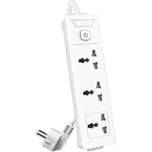 Сетевой фильтр универсальный Deli ET401 3розетки , 3 м