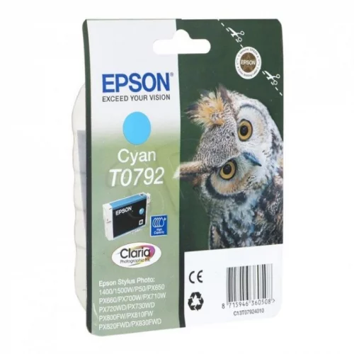 Картридж EPSON T0792, голубой, 1530 стр., для P50/PX660/PX820/PX830 (C13T07924010)