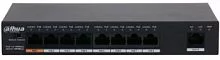8-портовый неуправляемый коммутатор с РоЕ, Порты: 8 RJ45 10/ 100Мбит/ с PoE/ PoE+ 1 RJ45 10/ 100/ 1000Мбит/ с uplink; мощность PoE: порт 1 до 60Вт порты 28 до 30? (DH-PFS3009-8ET1GT-96)