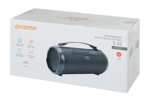 Колонка порт. Digma S-22 черный 15W 1.0 BT 1500mAh (SP2215B) фото 11