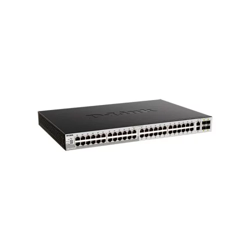 Коммутатор/ DGS-3130-54PS Managed L3 Stackable Switch 48x1000Base-T PoE, 2x10GBase-T, 4x10GBase-X SFP+, PoE Budget 370W (740W with DPS-700), Surge 6KV, CLI, 1000Base-T Management, RJ45 Console, USB, RPS, Dying Gasp (DGS-3130-54PS/B2A)