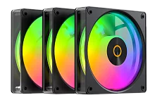 Вентилятор для корпуса Ocypus Gamma F12 Elite BK ARGB REVERSE BLADE 3 IN 1, 120x120x25mm, 4-PIN PWM, 600-1800 RPM, 26 DBA MAX, HYDRO BEARING (GAMMA F12 ELITE BK ARGB REV. BLADE 3IN1)