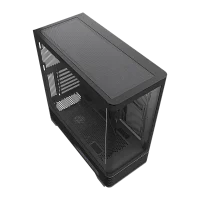 Корпус без блока питания/ Case HSPD F560, Mid Tower, Black, TG, 0.6 SPCC, no fans ATX, mATX, mITX 165/ 410/ 180mm 2x2.5", 7xPCI 2xUSB-A 3.0, 1xUSB-C 445x210x475mm (F560-TGBK)