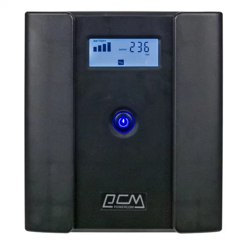 Источник бесперебойного питания Powercom Raptor, OffLine, 2000VA/ 1200W, Tower, 4xSchuko, LCD, USB (RPT-2000AP-LCD)