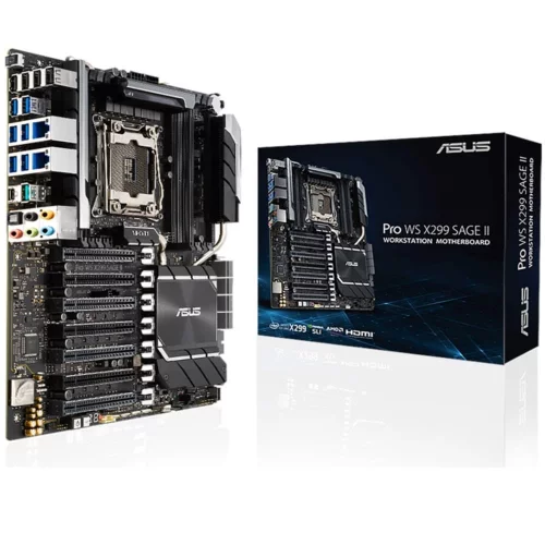 Материнская плата Asus PRO WS X299 SAGE II {LGA2066 CEB 8xDDR4 7xPCIEx16 2xM.2 GLAN 2.5GLAN}(90SW00U0-M0EAY0) фото 4