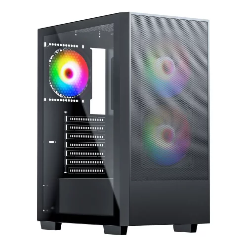 Корпус ACD Citadel 106 ATX, Black, USB3.0*1, USB*2+HD audio ,1*12cm ARGB rear+2*14cm ARGB front ,TG (AH-TC6GA-0000)