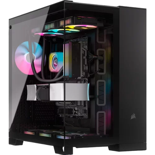 Корпус без блока питания/ Case Corsair iCUE LINK 6500X RGB, Midi-Tower, TG, 3x120mm RGB, 4xUSB-A 3.2, 1xUSB 3.2 Type-C, E-ATX, ATX, mATX, mITX Black (CC-9011269-WW)