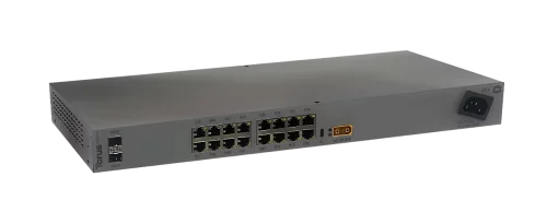 Коммутатор/ L3 управляемый коммутатор TORUS S1-1-16, 16х10/ 100/ 1000 Mbps RJ45, 2x 10 GbE SFP+, Консольный порт USB Type C, 16к MAC-адресов, 1 встроенный БП, AC: 90–260 В, 50–60 Гц DC: 36-57 B (S1-A-S-B01-S10G02-E01G16-A00B00P00:T/DC)