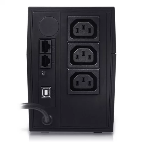 Источник бесперебойного питания (черный)/ Powercom RPT-800AP 480W 3*IEC320, USB, RJ-45 фото 2