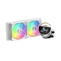 Система водяного охлаждения Ocypus Sigma L24 WH ARGB, 240mm, LCD Pump 2.4", 2x120mm ARGB fans, LGA115X/1200/1700/18XX, AM4/AM5