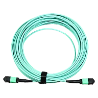 Каб.сборка Lanmaster LAN-12M-12M/OM3B-10 12x50/125 OM3 MPO-MPO полярность B 10м LSZH аквамарин
