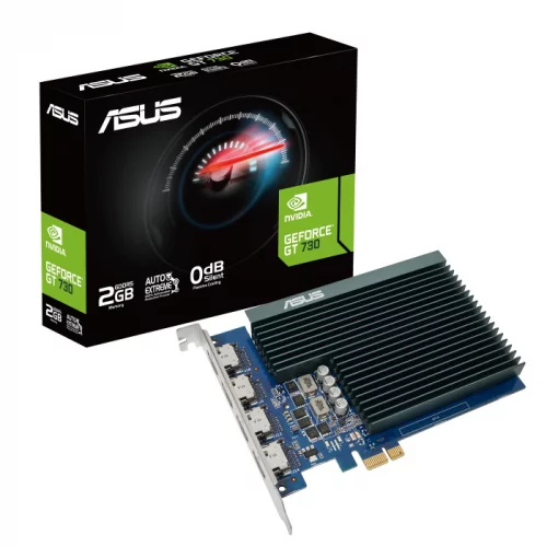 Видеокарта/ VGA ASUS NVIDIA GeForce GT 730 2GB, GDDR5/64-bit, PCIe 2.0, 4xHDMI 1.4, 1-slot 90YV0H20-M0NA00 фото 2