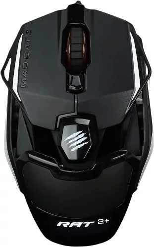 Мышь игровая Mad Catz R.A.T. 2+, PMW3325, 3 кнопки, 5000 dpi, красная подсветка (MR02MCINBL000-0)