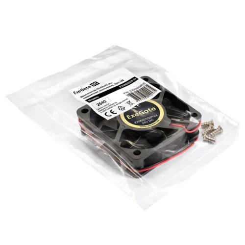 Exegate EX295204RUS Вентилятор 24В DC ExeGate EX06025S2P-24 (60x60x25 мм, Sleeve bearing (подшипник скольжения), 2pin, 5000RPM, 34.5dBA) фото 4