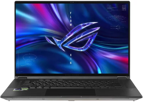 Ноутбук ASUS ROG Flow X16 GV601VI-NL051W 16(2560x1600 mini LED)/ Touch/ Core i9 13900H(2.6Ghz)/ 32768Mb/ 1Tb SSD/ noDVD/ RTX4070(8Gb)/ BT/ WiFi/ 90WHr/ 2.2kg/ Off Bl (90NR0G01-M002P0)