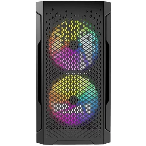 Powercase CMIMZB-L3 Корпус Mistral Micro Z3B Mesh LED, Tempered Glass, 2x 140mm + 1х 120mm 5-color fan, чёрный, mATX (CMIMZB-L3) фото 3