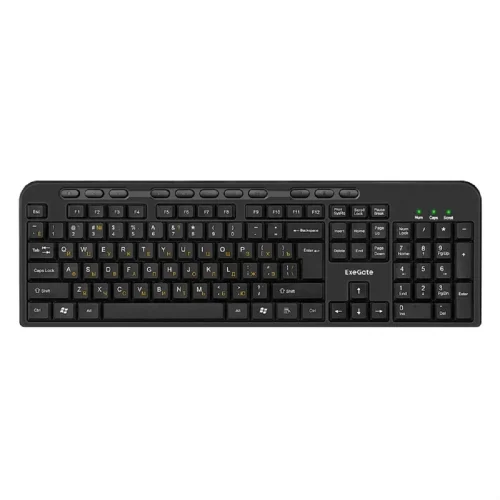 Exegate EX298903RUS Комплект ExeGate Professional Standard Combo MK150 (клавиатура мультимедийная влагозащищенная 116кл. + мышь оптическая 1200dpi, 3 кнопки и колесо прокрутки, длина кабелей 1,5м; USB фото 2