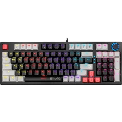 DEFENDER HAWK Игровая клавиатура (USB, OUTEMU RED, 97 кн., радужная подсветка, GK-418) (45418)