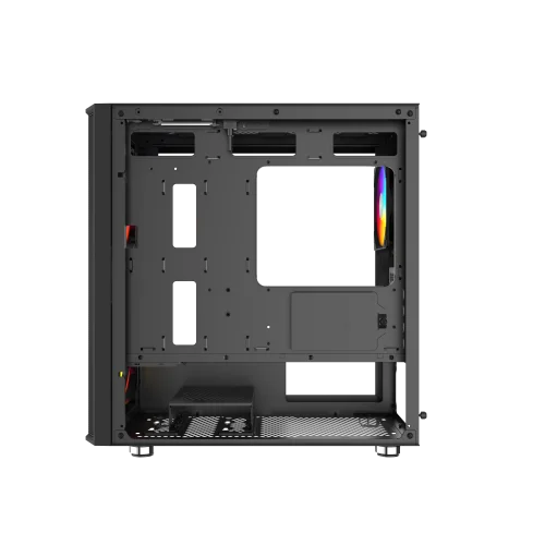 Корпус без блока питания Case SAMA S30 Black, Midi-Tower, TG, 2x140mm + 1x120mm ARGB, 1xUSB 3.0 + 1xUSB 3.1 Type-C, mATX, mITX Black (S30-BKMPA3X1-GL) фото 3