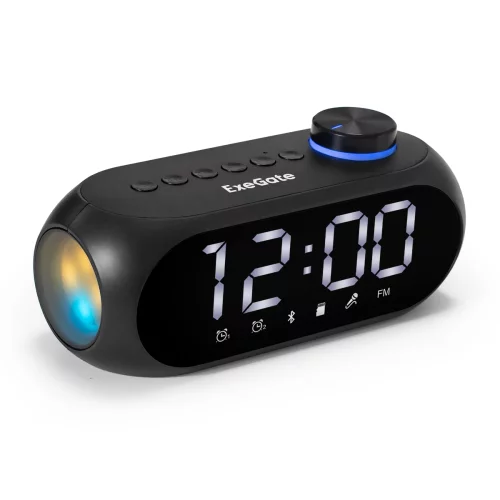 BT-колонка-часы ExeGate Yo 520 (EX294946RUS) Exegate EX294946RUS BT-колонка-часы ExeGate Yo 520 (3Вт, 80-20000Гц, Bluetooth, Li-Ion, 1200mAh, FM 87.5MHz-108MHz, поддержка TF/ microSD-card, 3,5mm audio jack