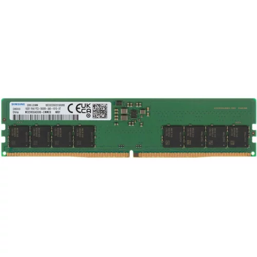 Модуль памяти Samsung 16GB DDR5 5600 UDIMM Desktop Non-ECC,CL46, 1.1V, 1Rx8, Bulk (M323R2GA3EB0-CWMOL)
