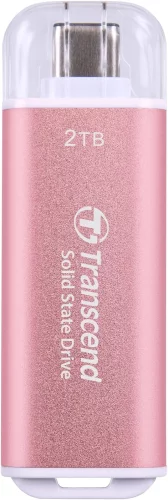 External SSD Transcend 2.0Tb ESD300 <TS2TESD300P> (USB3.2 gen 2, Type C, 1050/ 950Mbs, 3D NAND, 60x20x7.8mm, 9g) розовый