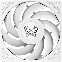 Кулер для корпуса/ Case Cooler Scythe Wonder Tornado 120 White (120x120x26mm, 4-pin PWM, 75.17CFM, 35.57dBA, 2500RPM, White) (WT1225FD25W-P)