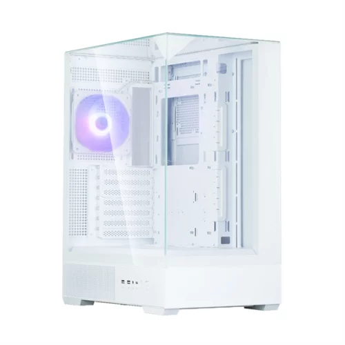 ZALMAN P40 Prism, ATX, WHITE, WINDOW, 2x3.5, 3x2.5, 1xUSB TYPE-C, 2xUSB3.0, REAR 1x120mm ARGB (P40 PRISM WHITE)