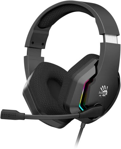 Наушники с микрофоном A4Tech Bloody G260p черный 2м мониторные оголовье (G260P 4PIN+USB/BLACK) фото 2
