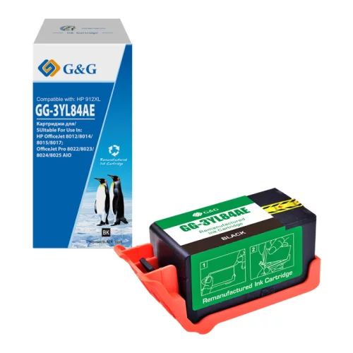 Картридж струйный G&G GG-3YL84AE 912XL черный 825 страниц для HP OJ 8012/14/15/17/19/22/23/24/25