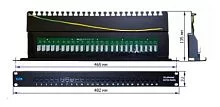 Патч-панель телефонная, 19", 1U, 25 портов RJ-45 (TWT-PP25TEL45)