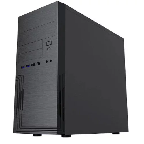 MiniTower Powerman ES555 Black PM-500ATX-F U3*2+U2*2 +2*combo Audio; additional HDD cage; intrusion switch; power button lock; Plastic Tooless part mATX (6184134) фото 2
