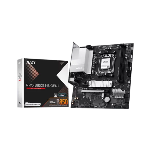 Материнская плата MSI PRO B850M-B GEN4 B850, AM5, 2*DDR5, 1*PCIEx16, 1*PCIEx1, 2*M.2, 1*TypeC, 4*USB3.2Gen1, 6*USB2.0, 4*SATA3.0, 2.5G, DP, HDMI, M-ATX, RTL