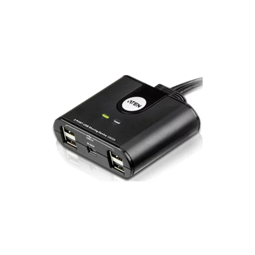 Переключатель, электрон., USB, 2 User ] 2 устройства + клавиатура + мышь, 2 USB A-тип ] 4 USB A-тип, Male ] Female, со встроен. шнурами 2х1.2м., (USB 2.0)/ 2 PORT USB PERIPHER (US224)
