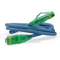 Кабельная сборка Hyperline PC-LPM-UTP-RJ45-RJ45-C6A-1M-LSZH-BL Патч-корд U/ UTP, Cat.6a (100% Fluke Component Tested), 10G, LSZH, 1м, синий