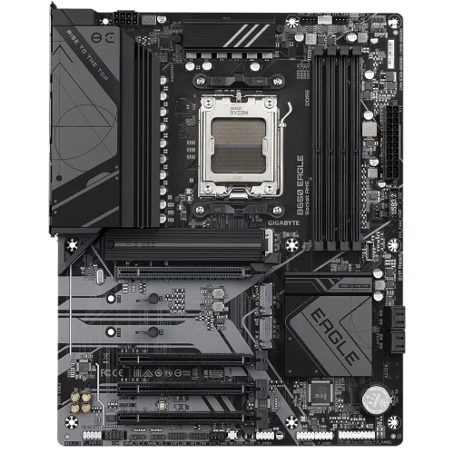 Материнская плата Gigabyte OEM B650 EAGLE, Socket AM5, AMD B650, 4xDDR5-5200, HDMI+DP, 4xPCI-Ex16, 4xSATA3(RAID 0/ 1/ 10), 3xM.2, 8 Ch Audio, GLan, (6+6)xUSB2.0, (2+2)xUSB3.2, (1+1)xUSB3.2 Type-C™, 1xPS/ 2, ATX, RTL (B650 EAGLE||OEM)