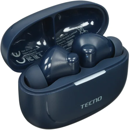 Гарнитура внутриканальные Tecno Buds 4 Air BD04 синий беспроводные bluetooth в ушной раковине (BD04 AIR MIDNIGHT BLUE) фото 5
