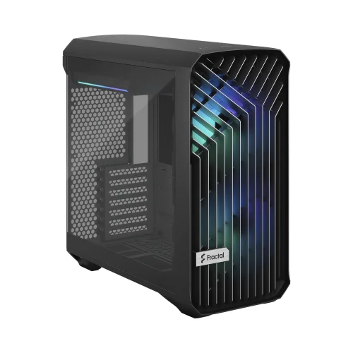 Корпус ПК без блока питания/ Case Fractal Design Torrent Compact RGB TG Light Tint, Midi-Tower, 2x180mm RGB, 2xUSB-A 3.2 + 1xUSB 3.2 Type-C E-ATX, SSI-CEB, ATX, mATX, mITX Black (FD-C-TOR1C-02) фото 2