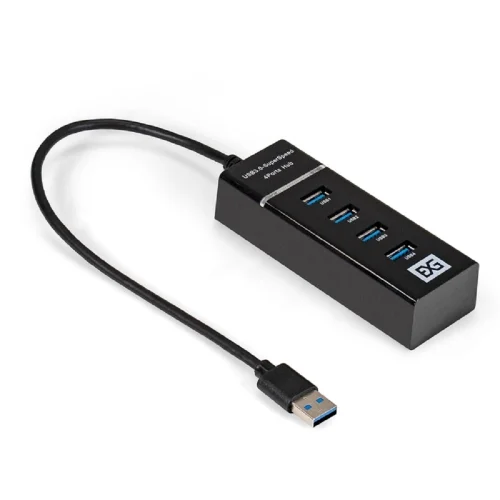 Exegate EX299788RUS USB-Хаб (концентратор) 4-в-1 ExeGate DUB-331T (кабель-адаптер USB3.0 --] 3xUSB2.0, 1xUSB3.0, Plug&Play, черный)