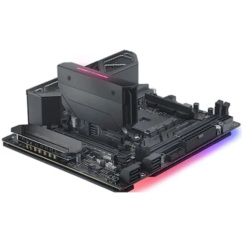 ROG CROSSHAIR VIII IMPACT X570 AM4 mini-DTX 2xDDR4 PCIEx16 2xM.2 GLAN WIFI RTL {6} (90MB11Q0-M0EAY0) фото 2