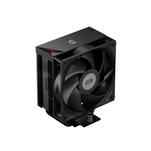 Кулер для процессора/ CPU Cooler PCCooler RT400 Digital BK (230W, 4-pin PWM, LED temp., 152mm, Al/Cu, 4x6mm, 1x120mm, 73.32CFM, 34.9dBA, 2200RPM, S: 1851/1700/1200/115X, AM5/AM4, black) фото 3
