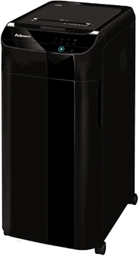Шредер Fellowes AutoMax 450C черный с автоподачей (секр.P-4) фрагменты 450лист. 68лтр. скрепки скобы пл.карты CD (100135793)