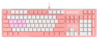 Клавиатура A4Tech Bloody B800 Dual Color механическая розовый/белый USB for gamer LED (B800 PINK)